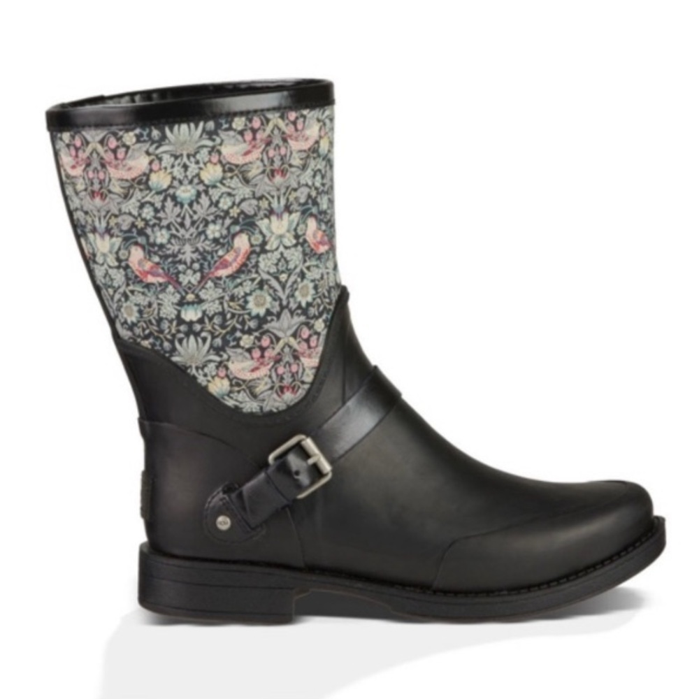 UGG Sivada Strawberry Thief Liberty Print Rain Boot 7 Wellies Collab Gorp Cozy
